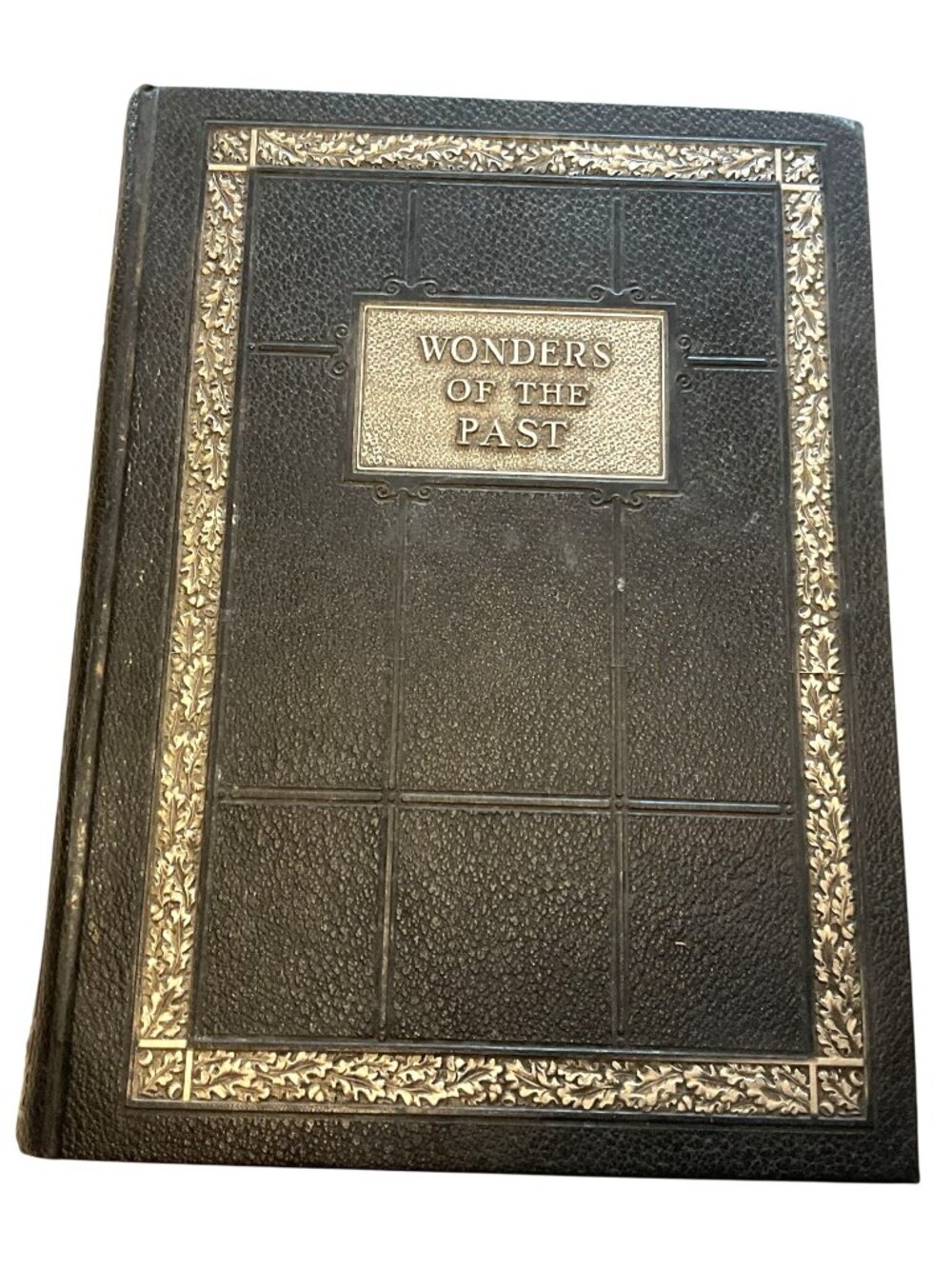 Vtg Wonders Of The Past By Sir JA Hammerton 1937 Leather Bound Hardcover Book
